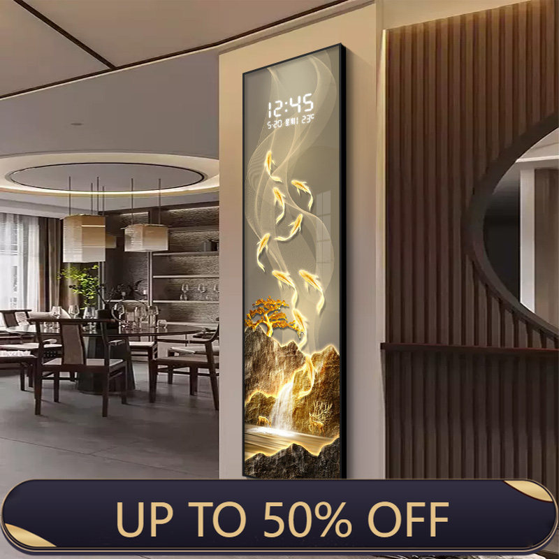 Lighting Home Decor Wall Clocks - ساعة إلكترونية حديثة فاخرة بإضاءة LED