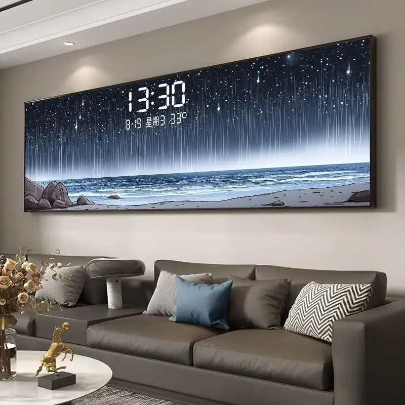 Lighting Home Decor Wall Clocks - تاريخ درجة الحرارة ساعة حائط فاخرة