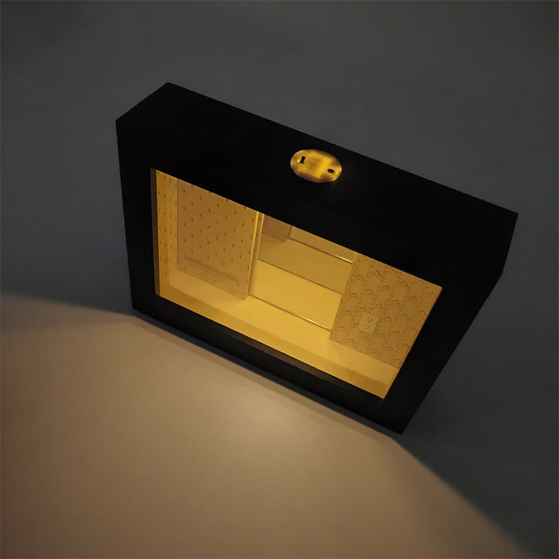 Lighting Decor Photos - إطار صور بمرآة لانهائية بتأثير الغرفة