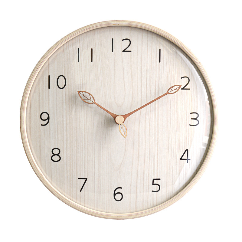 Lighting Home Decor Wall Clocks - الشمال نمط ضوء ساعة حائط خشبية