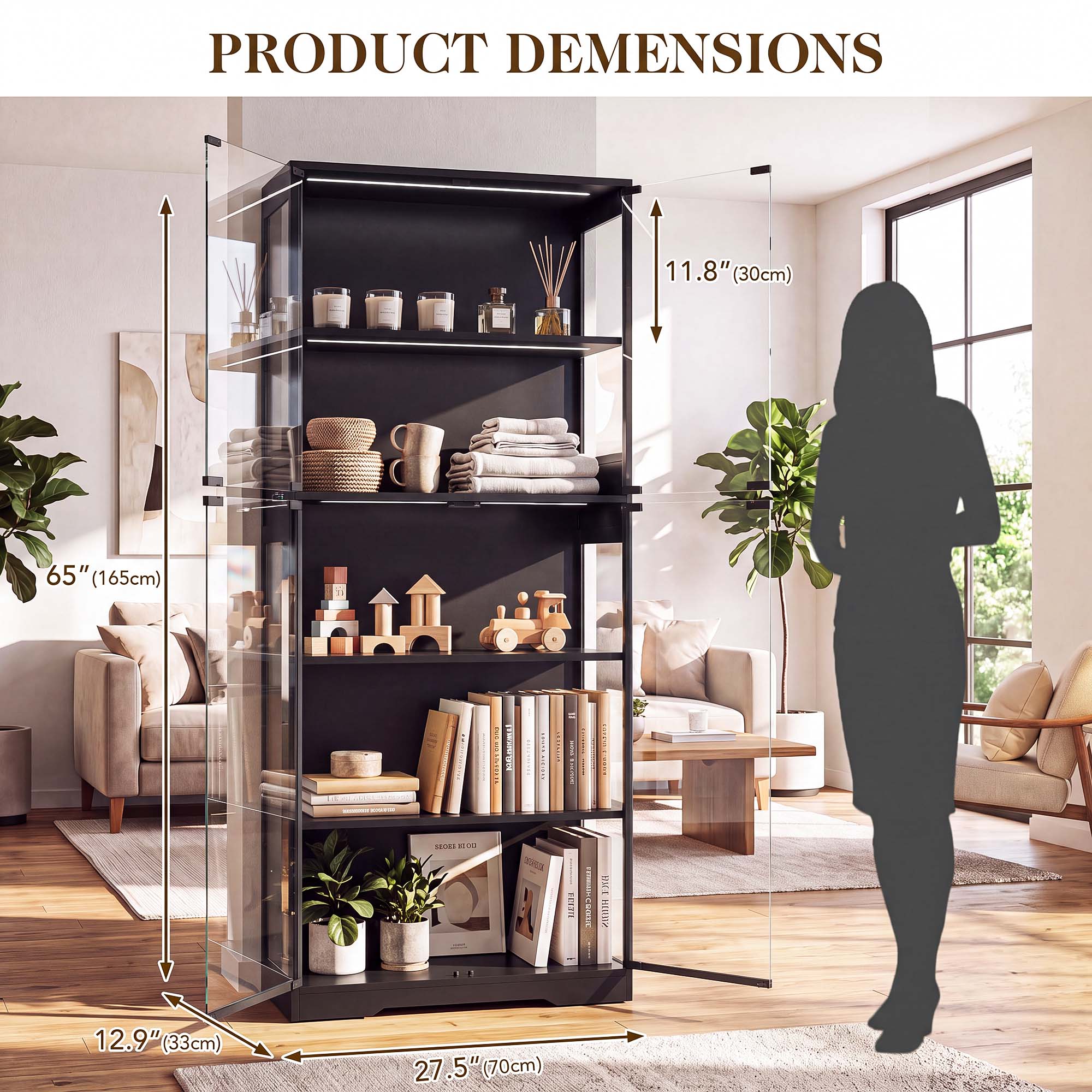 خزانة عرض TCGBKAF ذات 5 طبقات  - مراجعة Lighting & Home Decor Studio Photos وسعره