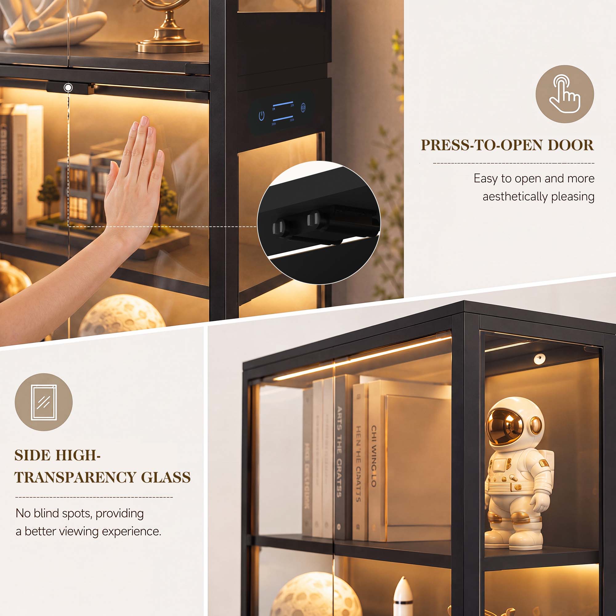 خزانة عرض TCGBKAF ذات 5 طبقات  - مراجعة Lighting & Home Decor Studio Photos وسعره