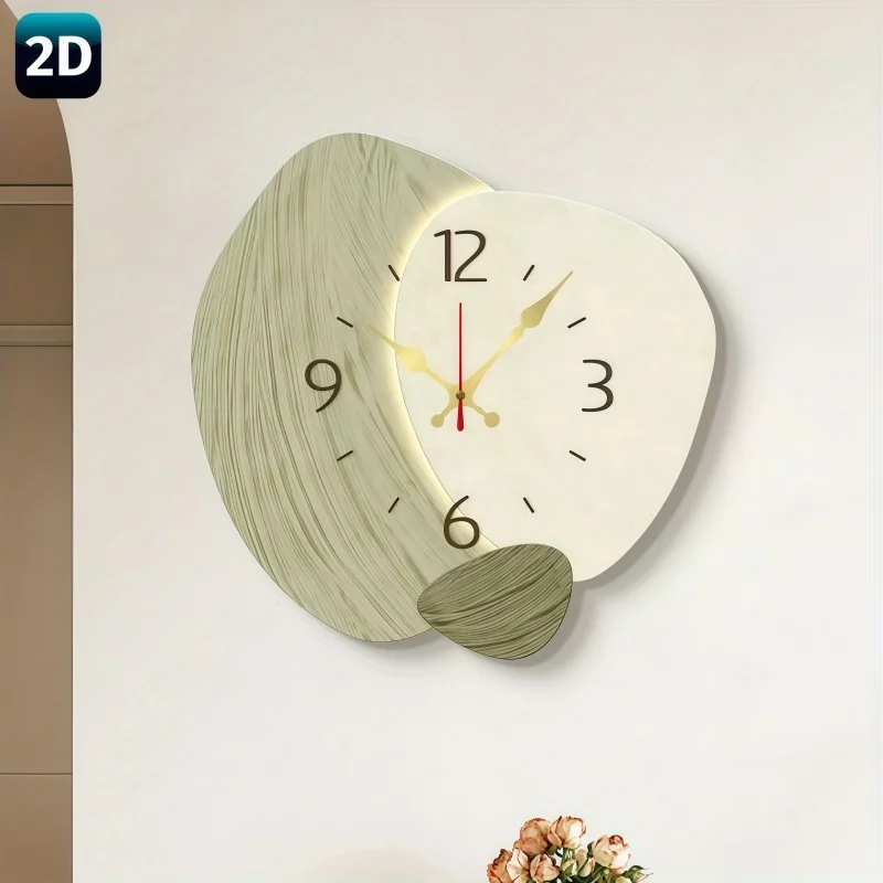 ساعة حائط خشبية صامتة ثنائية ا - مراجعة Lighting Home Decor Wall Clocks وسعره