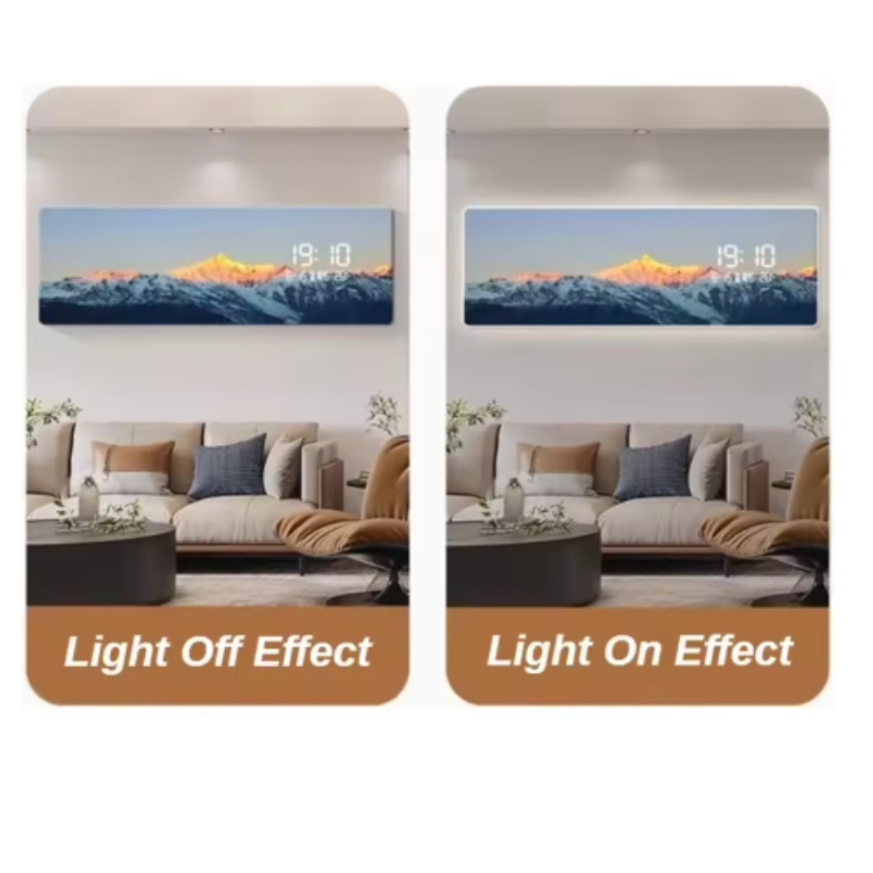 ساعات أنيقة مع إضاءة لتزيين غر - مراجعة Lighting Home Decor Wall Clocks وسعره