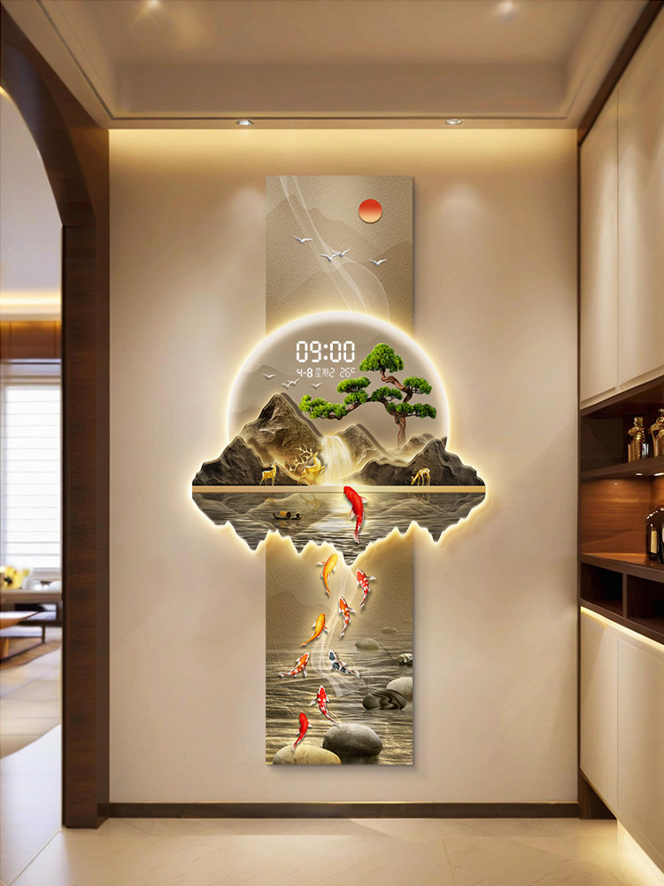 ساعات حائط فاخرة مصممة لغرفة ا - مراجعة Lighting Home Decor Wall Clocks وسعره