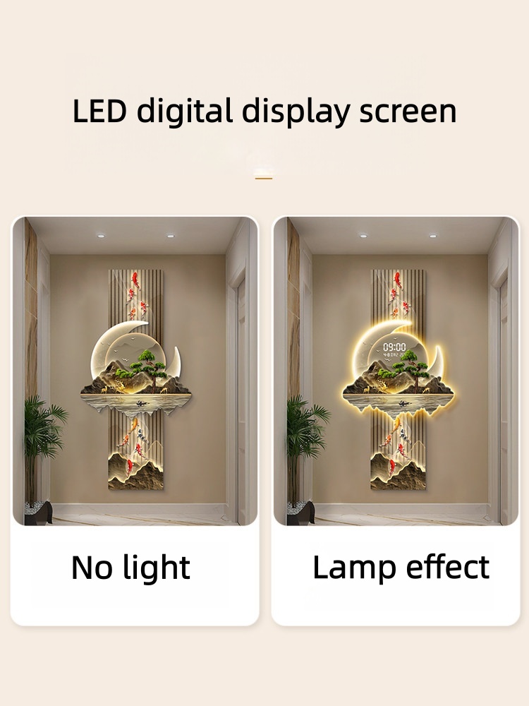 ساعات حائط فاخرة مصممة لغرفة ا - مراجعة Lighting Home Decor Wall Clocks وسعره