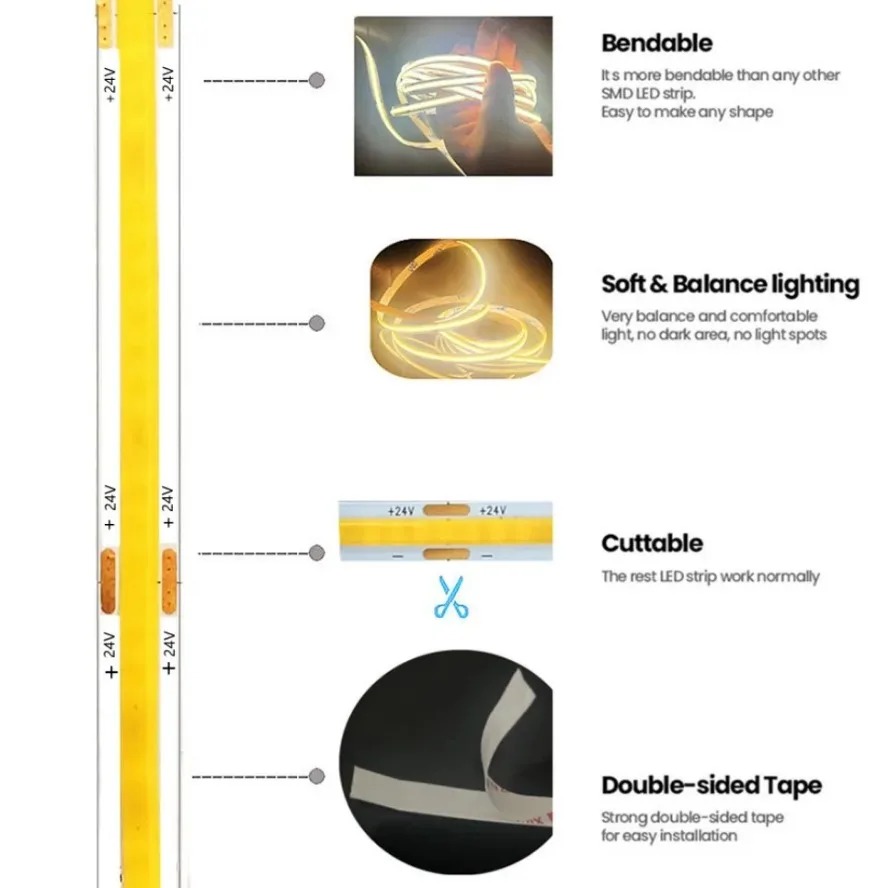 LED COB قطاع ضوء عالية الكثافة - مراجعة Lighting Decor And More وسعره