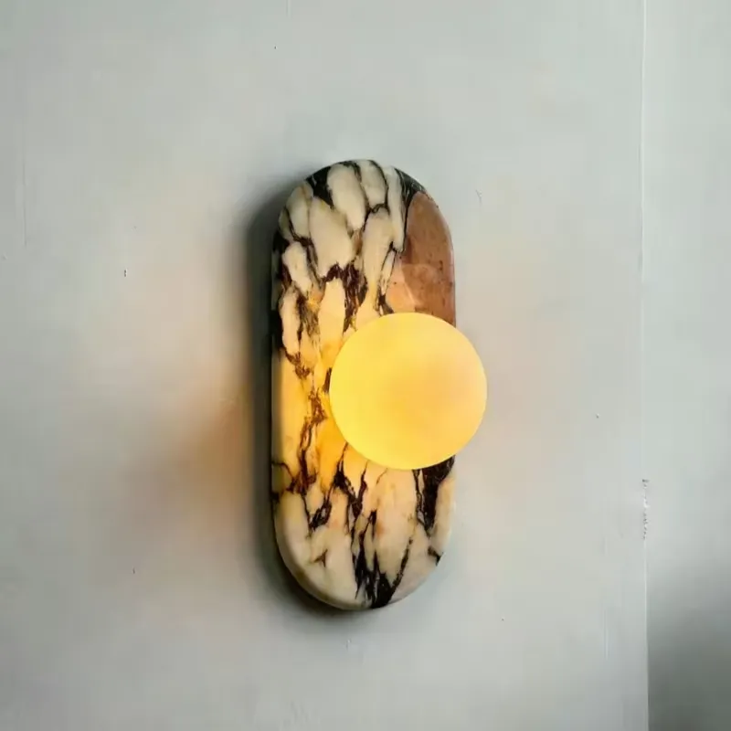 مصباح جداري من الرخام الطبيعي  - مراجعة Wall Decor Lighting وسعره