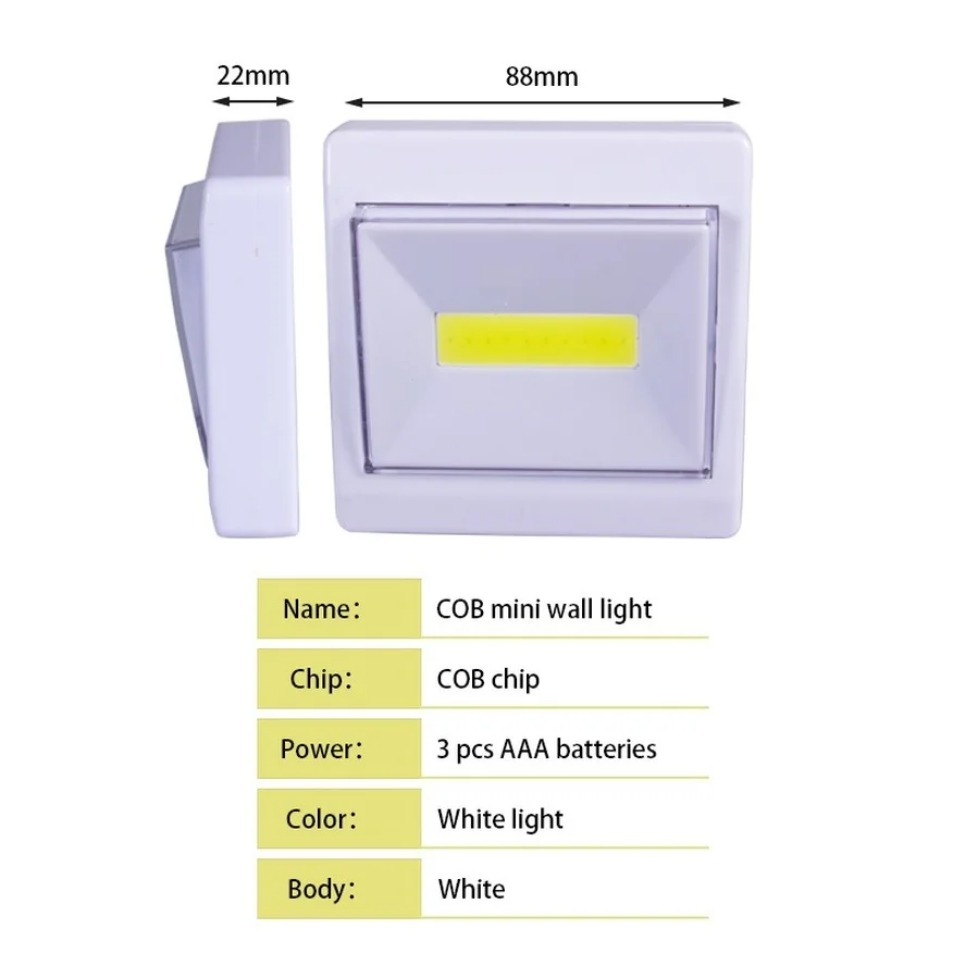 2 قطعة COB LED أضواء ليلية AAA - مراجعة Garage Lighting Decor وسعره