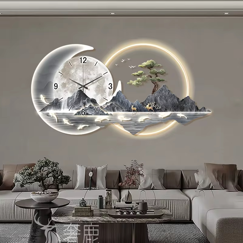 ساعة حائط جمالية صامتة على الط - مراجعة Lighting Home Decor Wall Clocks وسعره