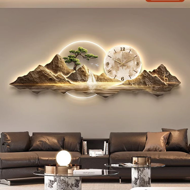 ساعات حائط لغرفة المعيشة، لوحة - مراجعة Lighting Home Decor Wall Clocks وسعره