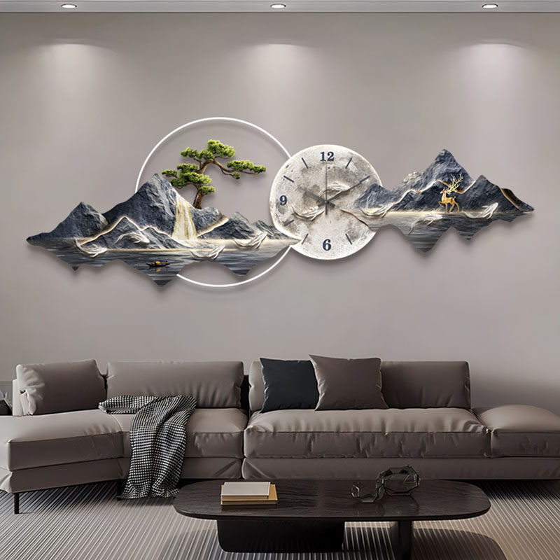 ساعات حائط لغرفة المعيشة، لوحة - مراجعة Lighting Home Decor Wall Clocks وسعره
