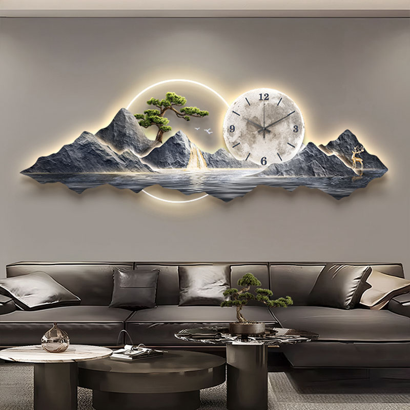 ساعات حائط لغرفة المعيشة، لوحة - مراجعة Lighting Home Decor Wall Clocks وسعره