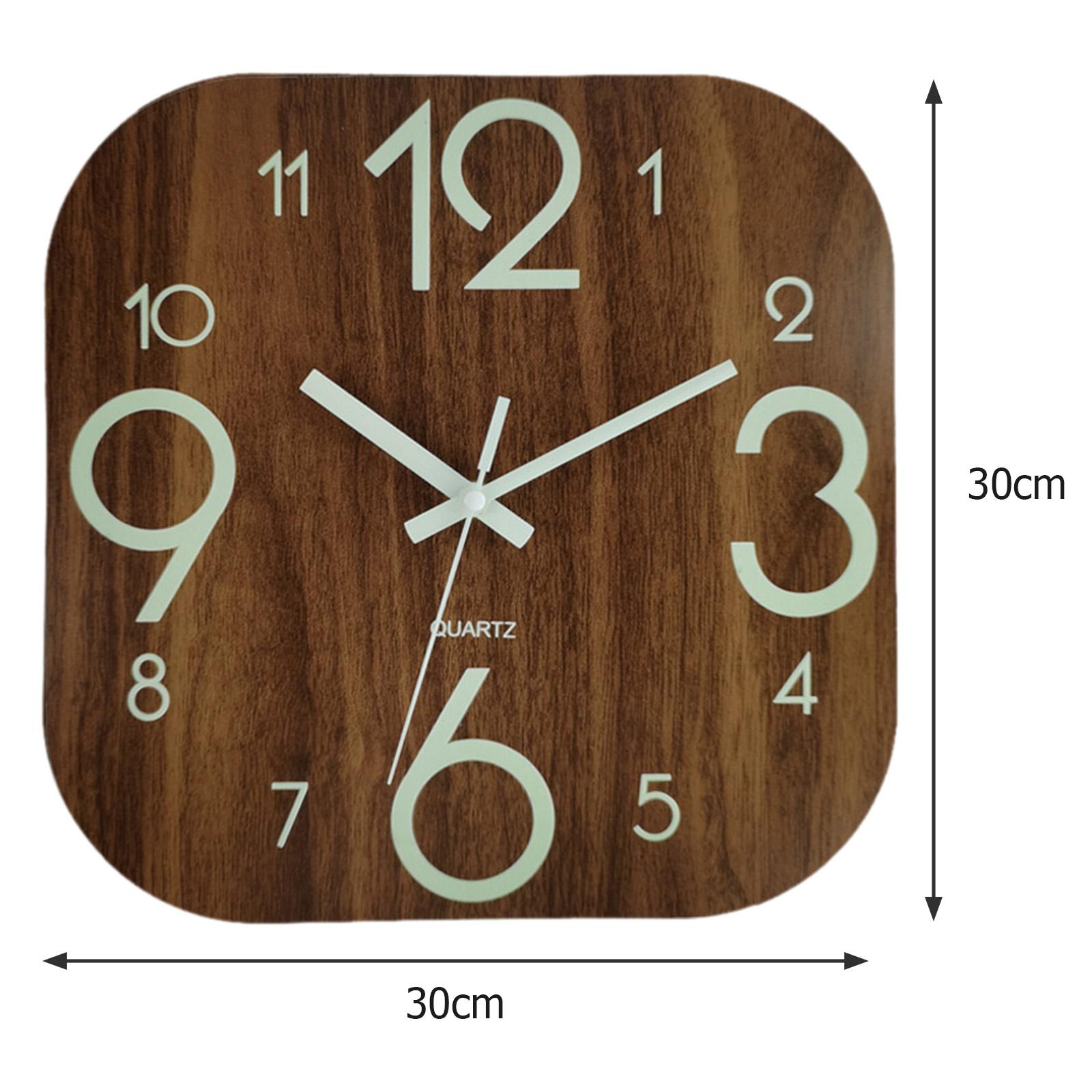ساعة حائط مربعة 30 سم، خشبية م - مراجعة Lighting Home Decor Wall Clocks وسعره