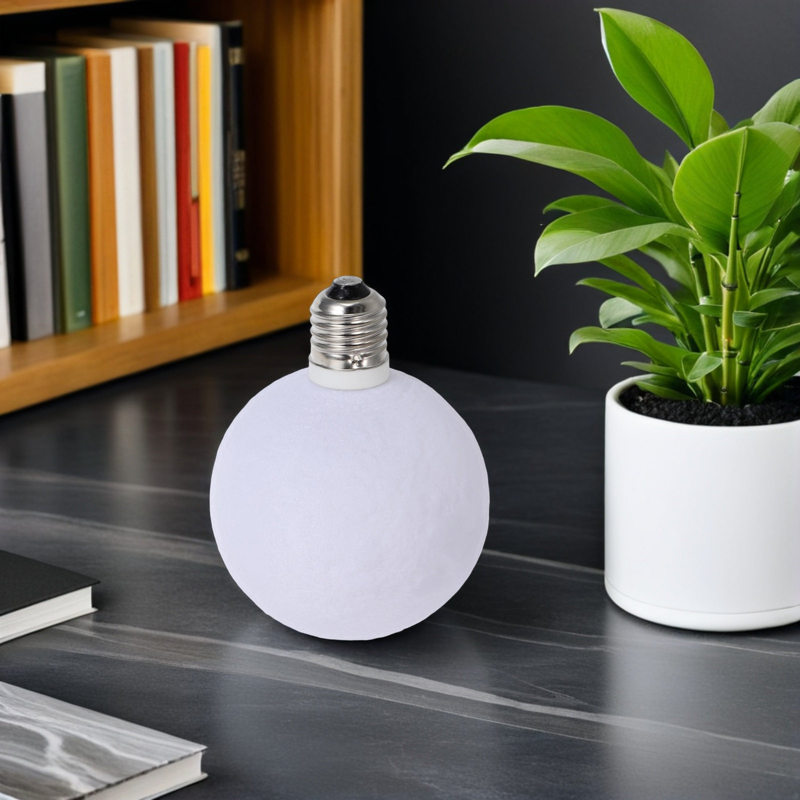 مصباح على شكل قمر عصري، مطبوع  - مراجعة Lighting Decor For Living Room وسعره