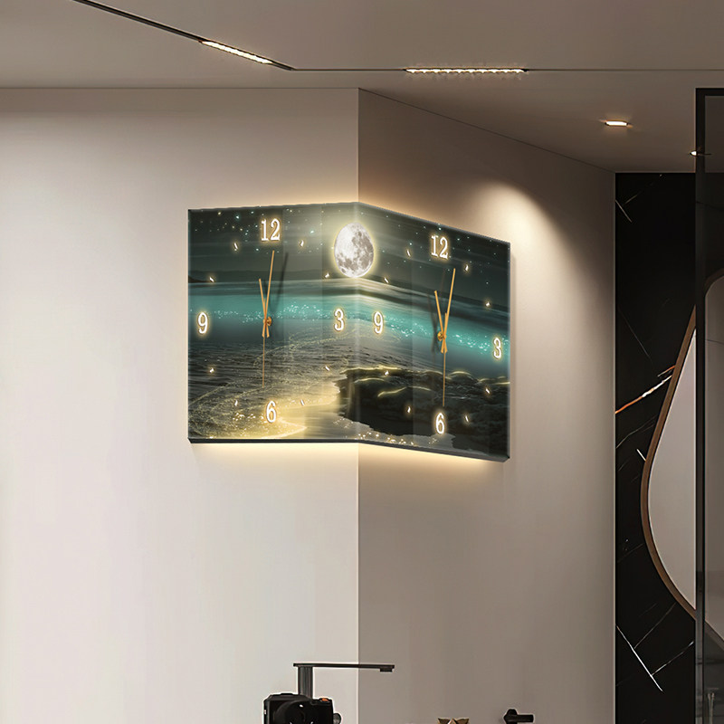 ساعات حائط رقمية LED فاخرة للم - مراجعة Lighting Home Decor Wall Clocks وسعره